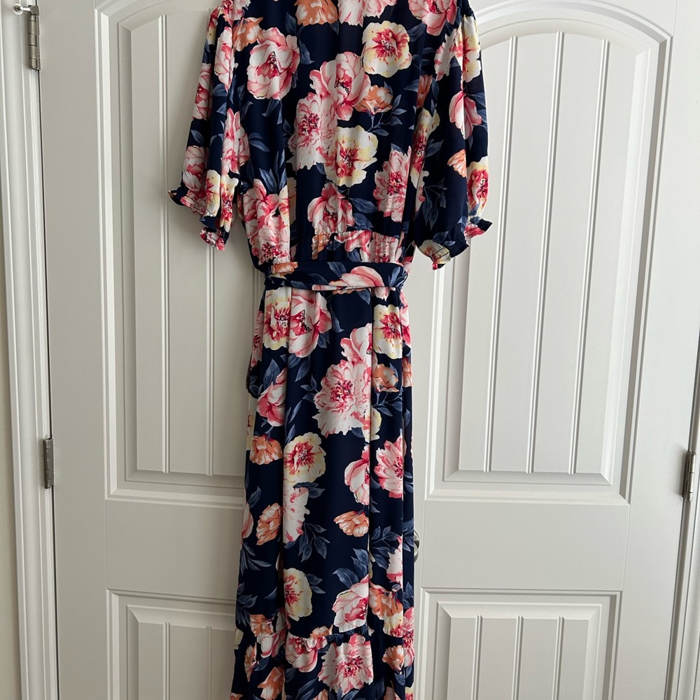 Old Navy Blue Cotton Dress with Ruffles